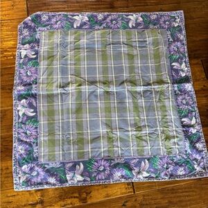 Floral & Plaid Square table cover   - Eatons